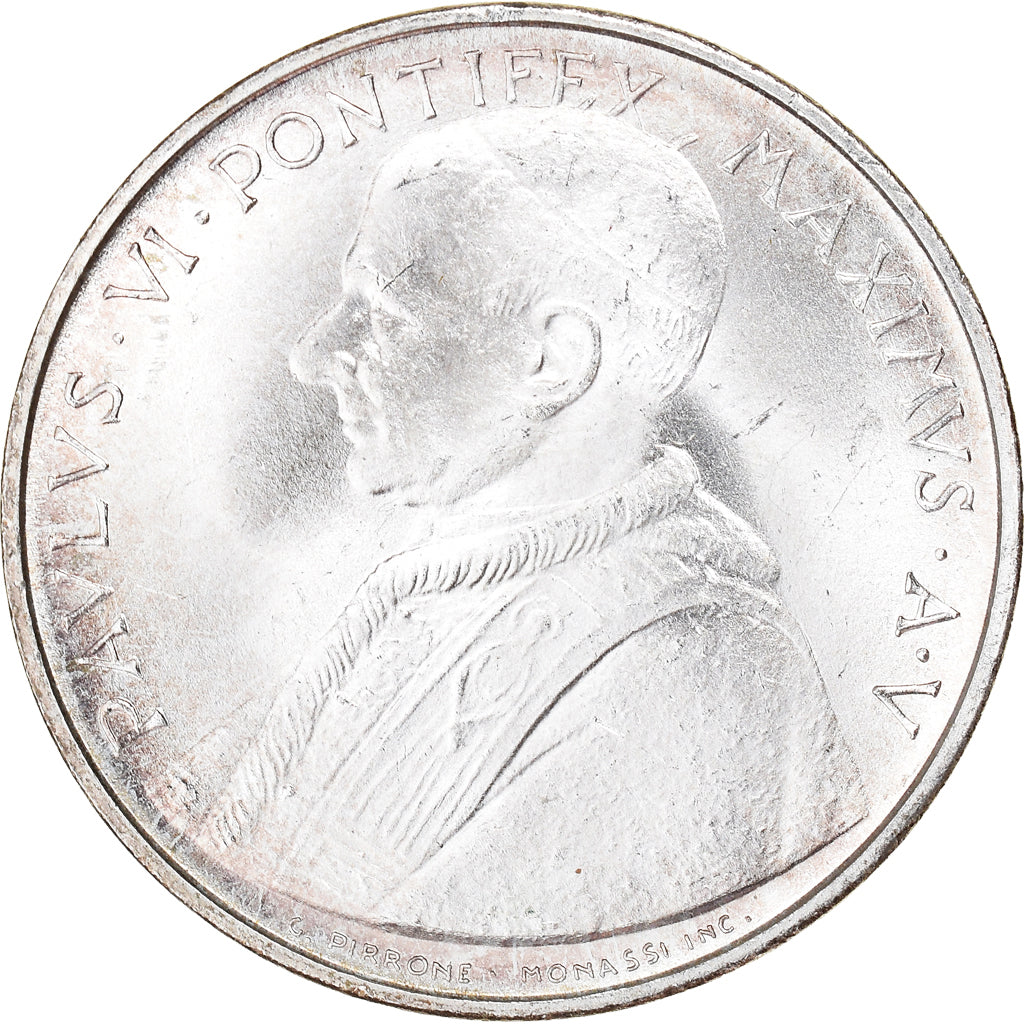 Moeda, CIDADE DO VATICANO, Paul VI, 500 Lire, 1967, MS(63), Prata, KM:99