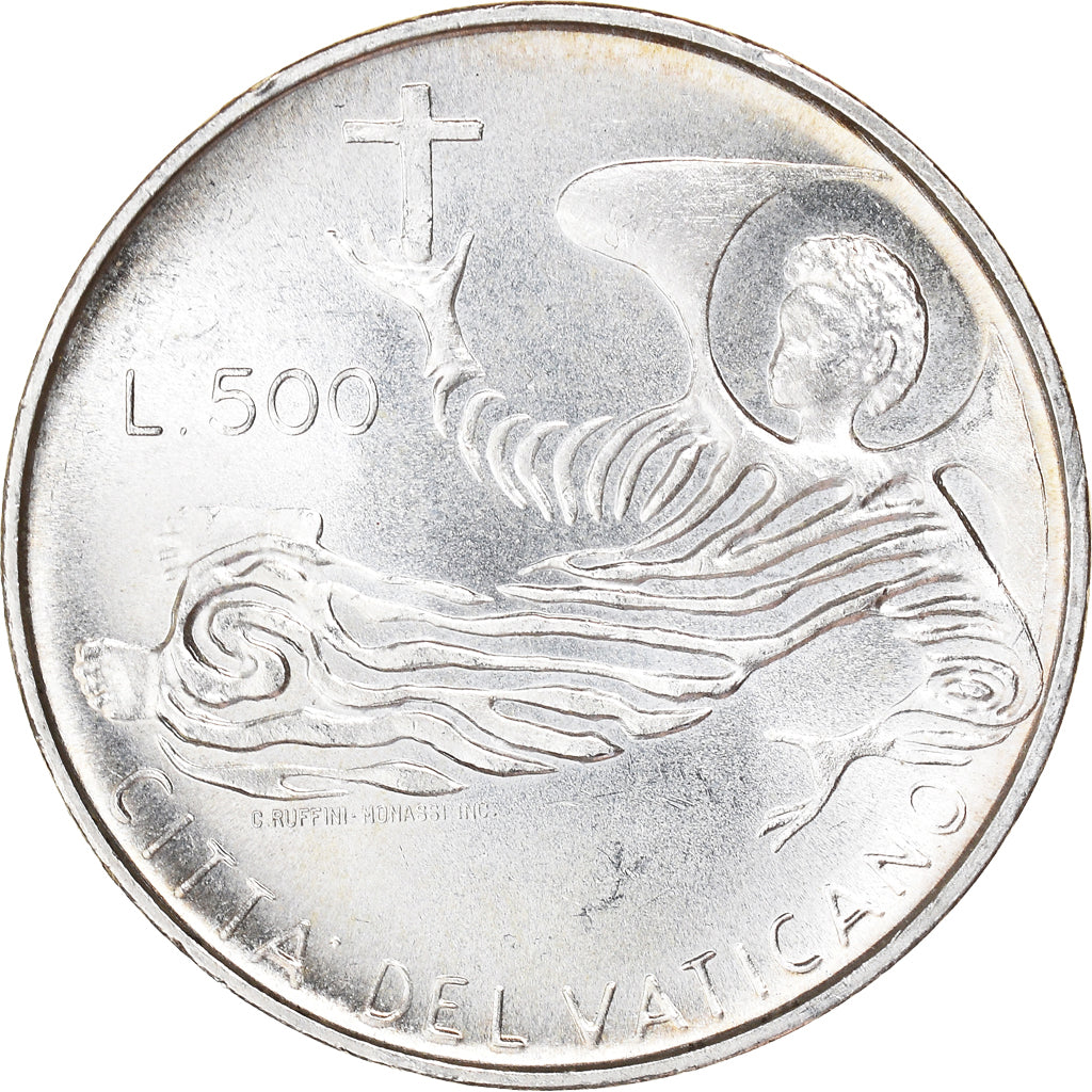 Moneta, CITTÀ DEL VATICANO, Paul VI, 500 Lire, 1969, Roma, SPL, Argento, KM:115