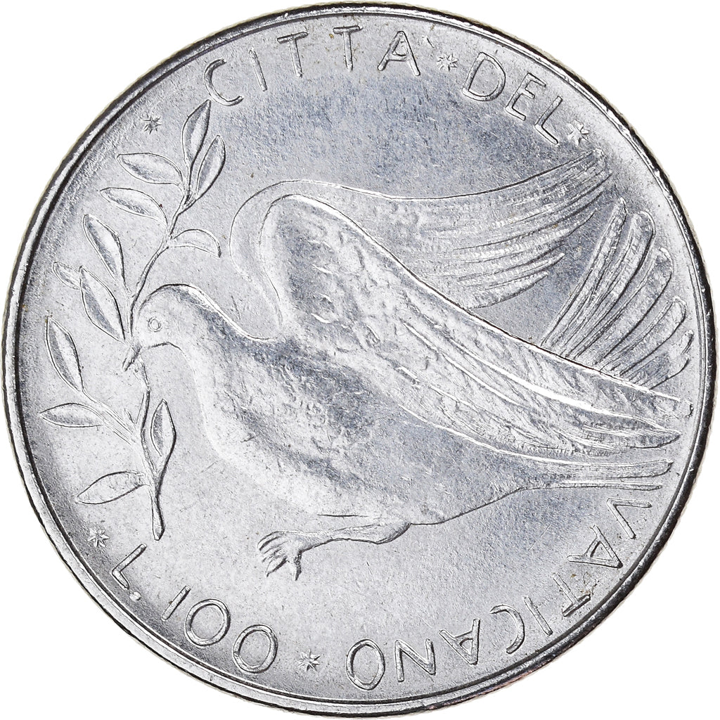 Moneta, PAŃSTWO WATYKAŃSKIE, Paul VI, 100 Lire, 1976, EF(40-45), Stal