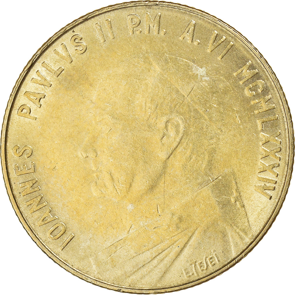 Münze, Vatikanstadt, John Paul II, 200 Lire, 1984, SS, Aluminum-Bronze, KM:181
