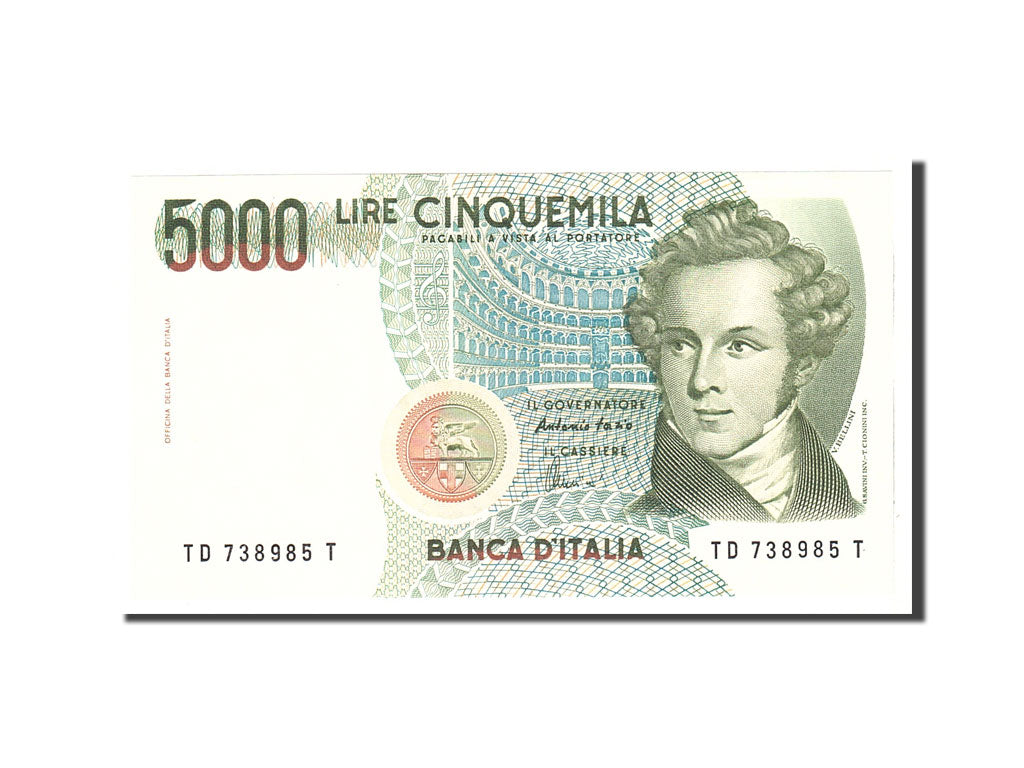 Biljet, Italië, 5000 Lire, 1985, 1985-01-04, KM:111c, NIEUW