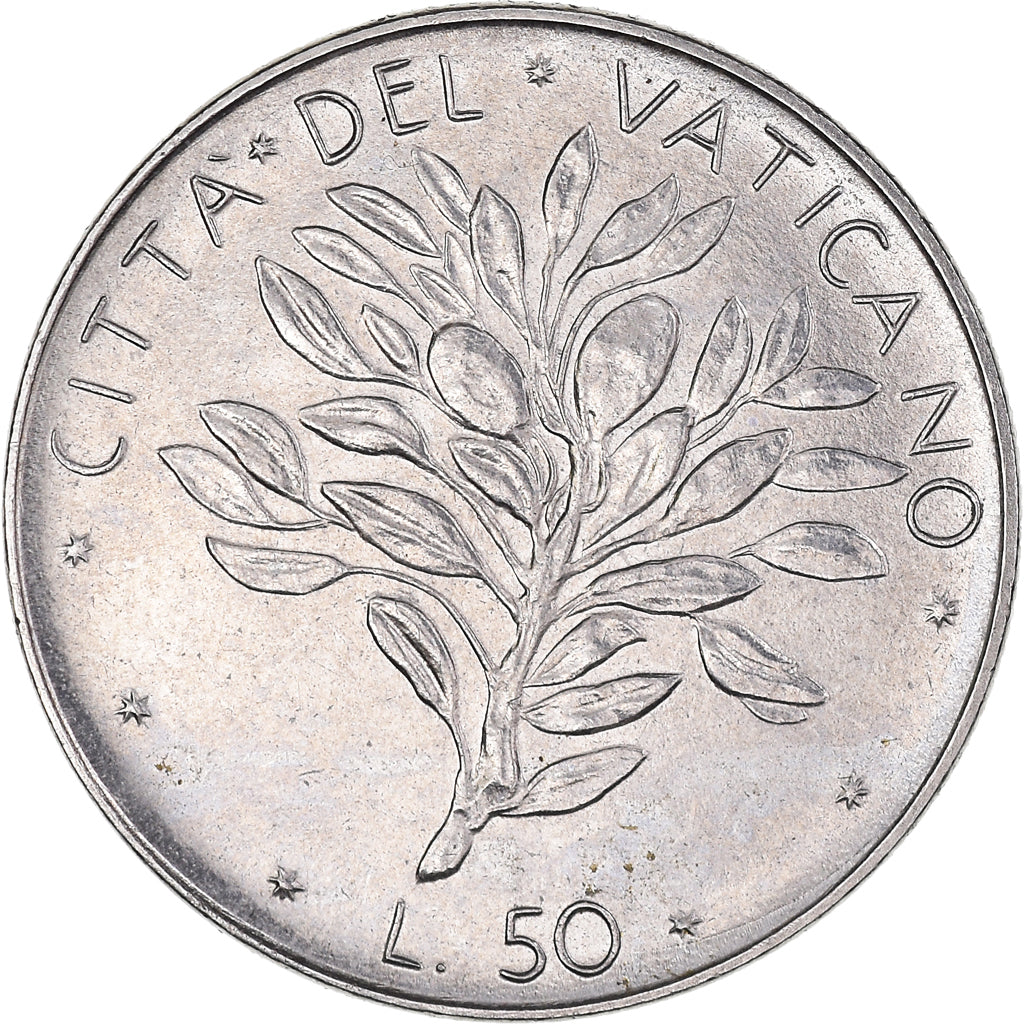 Moneta, PAŃSTWO WATYKAŃSKIE, Paul VI, 50 Lire, 1971, Roma, AU(50-53), Stal