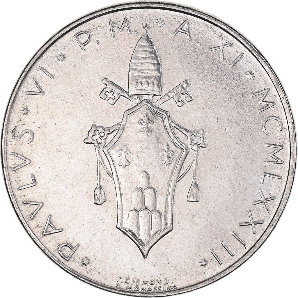 Monnaie, Cité du Vatican, Paul VI, 50 Lire, 1973, SUP, Acier inoxydable, KM:121