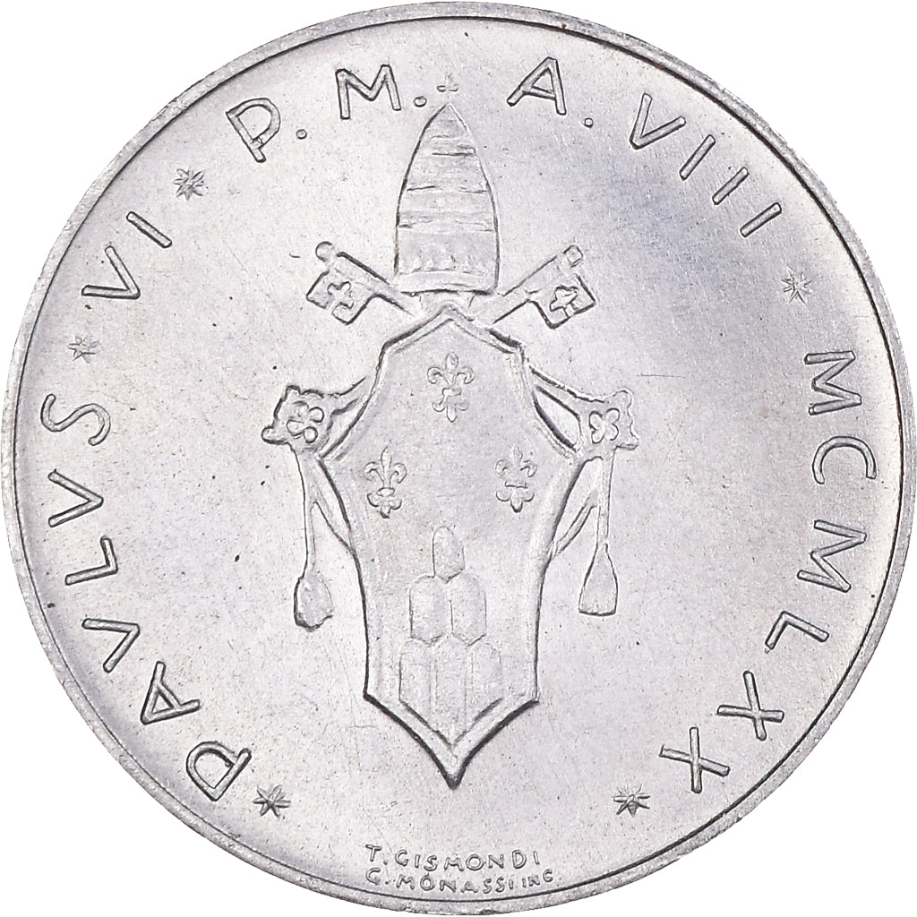 Münze, Vatikanstadt, Paul VI, Lira, 1970, UNZ, Aluminium, KM:116