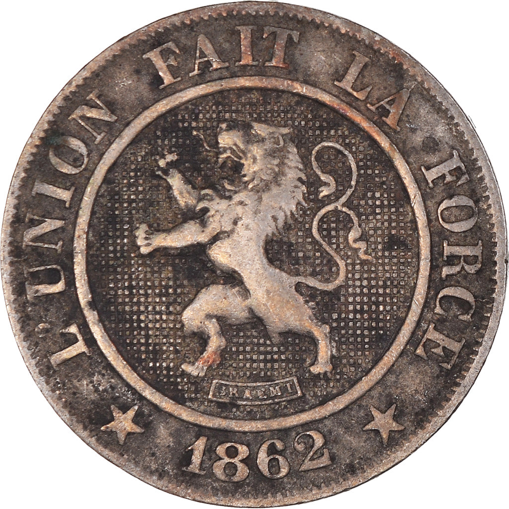 Coin, Belgium, Leopold I, 10 Centimes, 1862, VF(20-25), Copper-nickel, KM:22