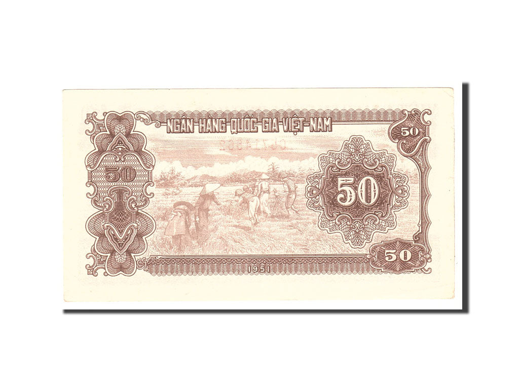 Banknote, Vietnam, 50 D<ox>ng, 1951, Undated, KM:61b, AU(55-58)