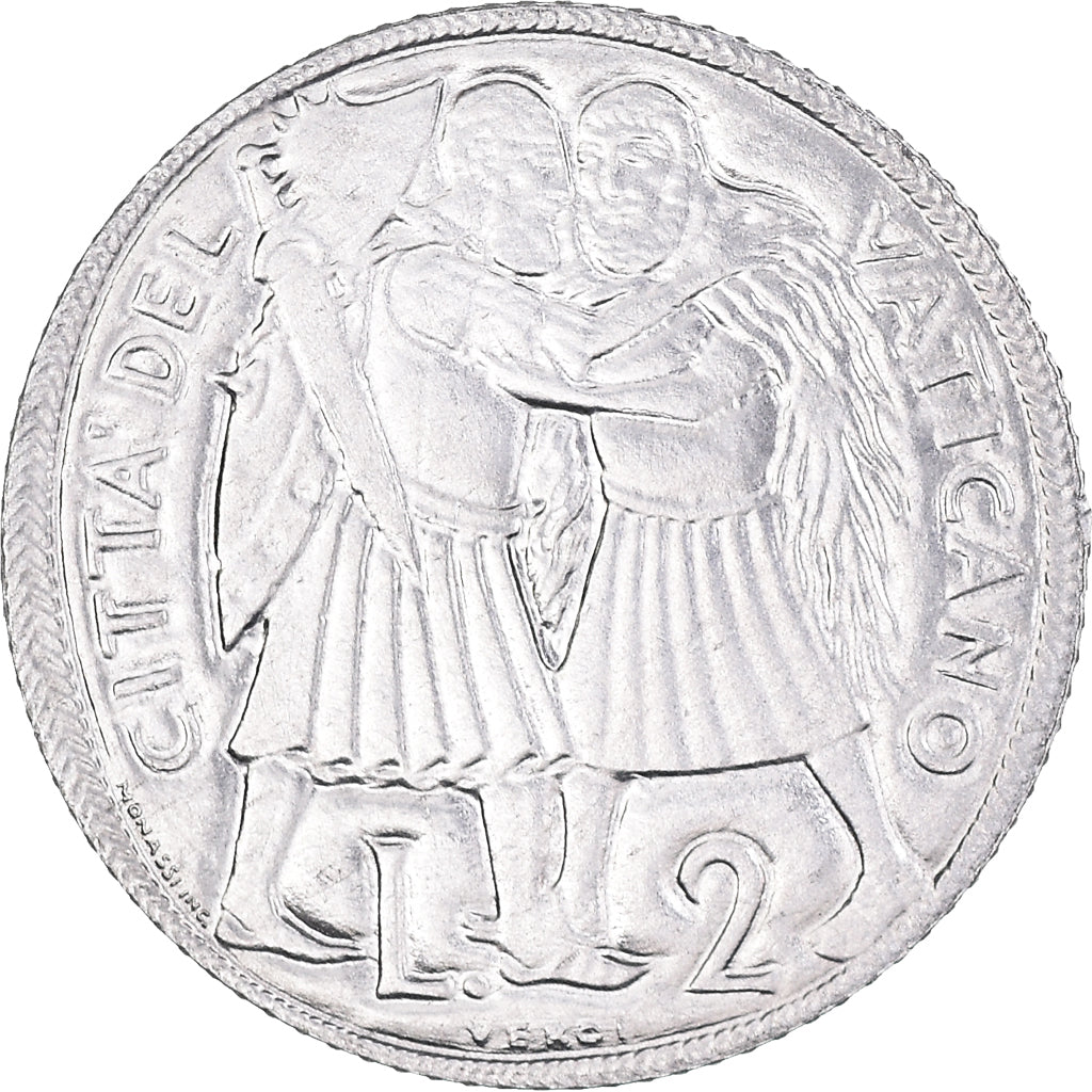 Moneta, CITTÀ DEL VATICANO, Paul VI, 2 Lire, 1975, Roma, SPL, Alluminio, KM:125