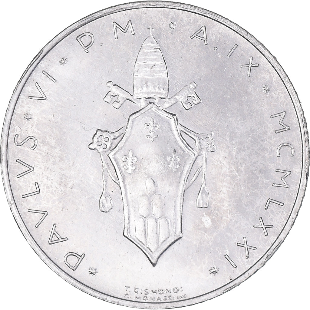 Moneta, PAŃSTWO WATYKAŃSKIE, Paul VI, 2 Lire, 1971, Roma, AU(50-53)