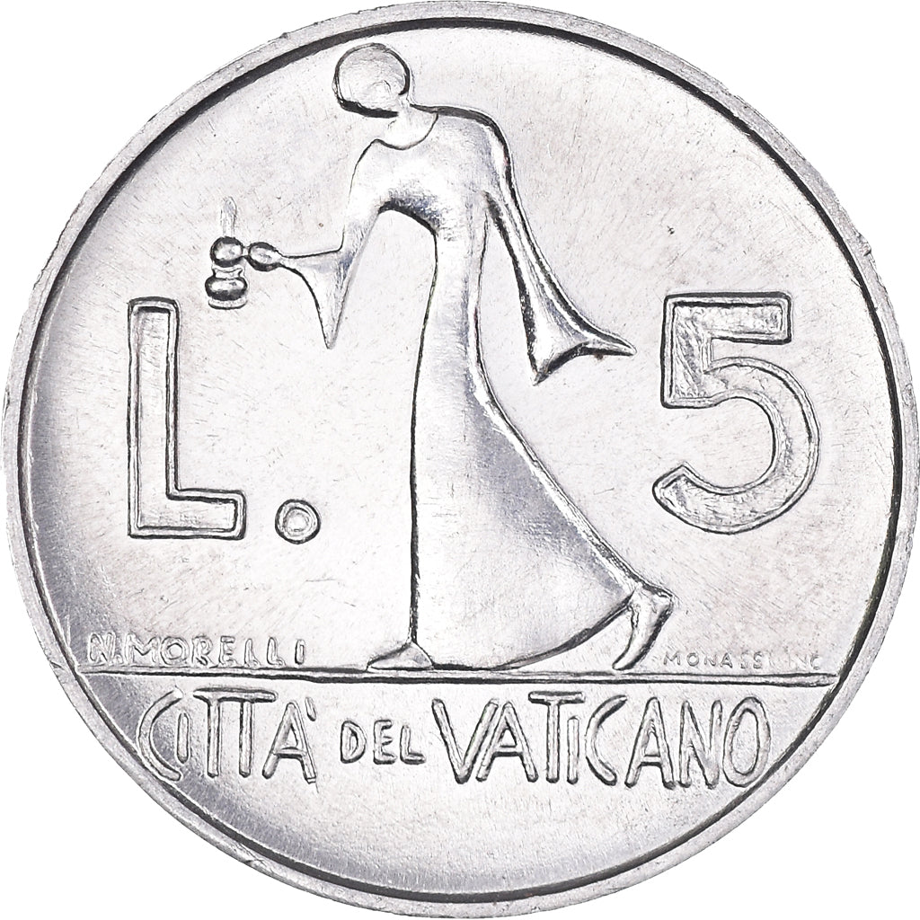 Münze, Vatikanstadt, Paul VI, 5 Lire, 1978, Roma, UNZ, Aluminium, KM:133