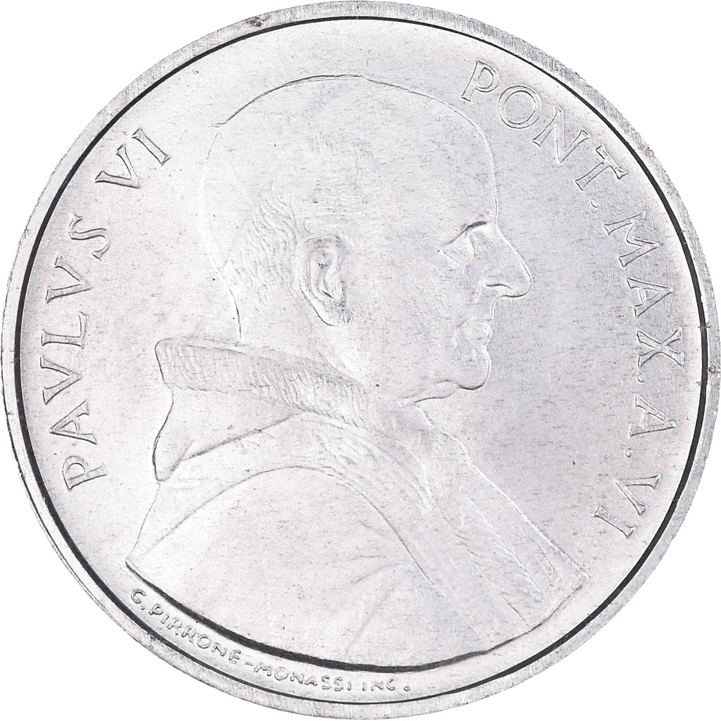 Münze, Vatikanstadt, Paul VI, 5 Lire, 1968, Roma, UNZ, Aluminium, KM:102