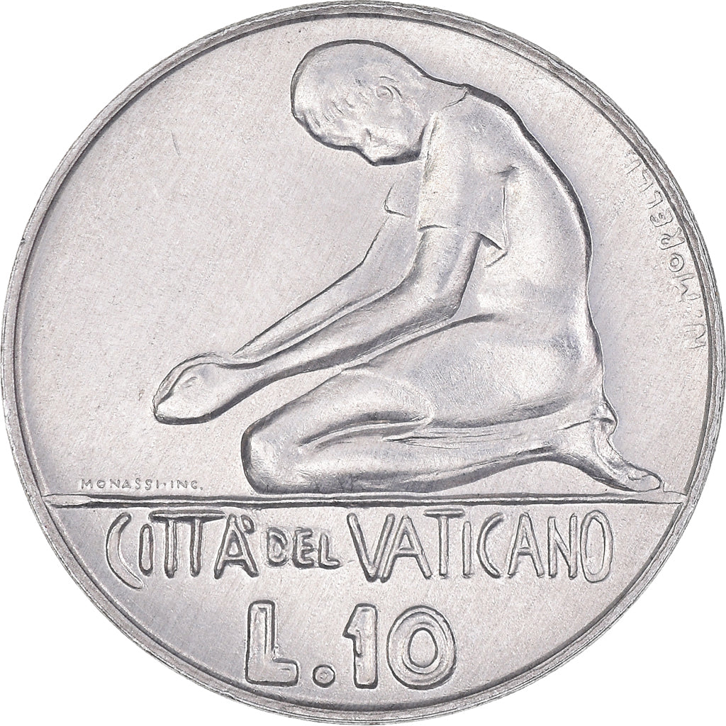 Moneda, CIUDAD DEL VATICANO, Paul VI, 10 Lire, 1978, SC, Aluminio, KM:134