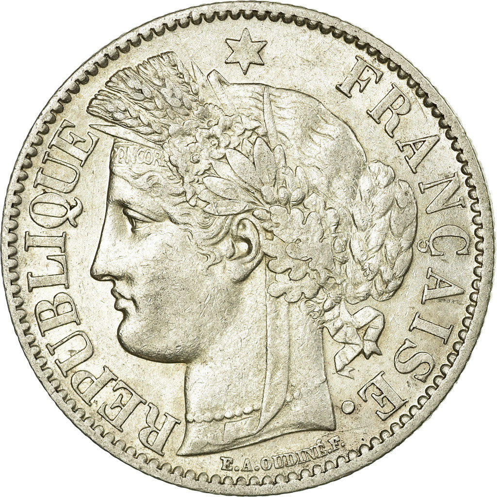 Moneta, Francia, Cérès, 2 Francs, 1887, Paris, BB+, Argento, Gadoury:530a