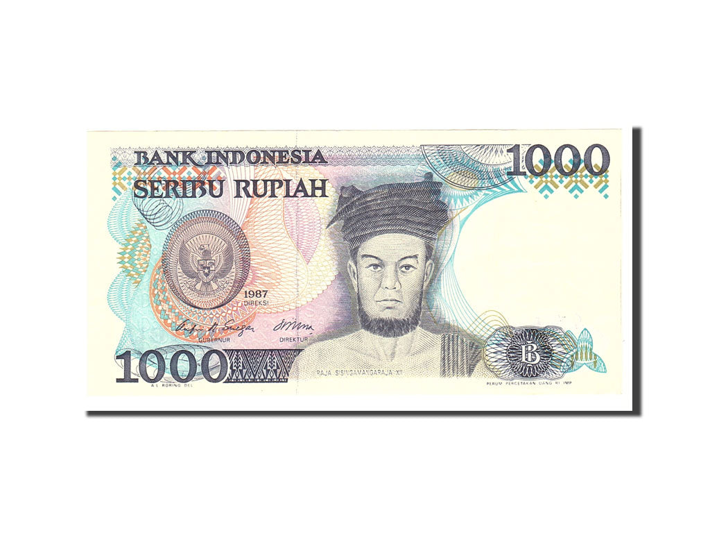 Banknote, Indonesia, 1000 Rupiah, 1987, Undated, KM:124a, AU(55-58)