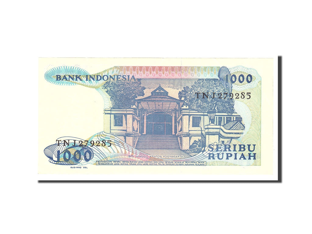 Banknote, Indonesia, 1000 Rupiah, 1987, Undated, KM:124a, AU(55-58)