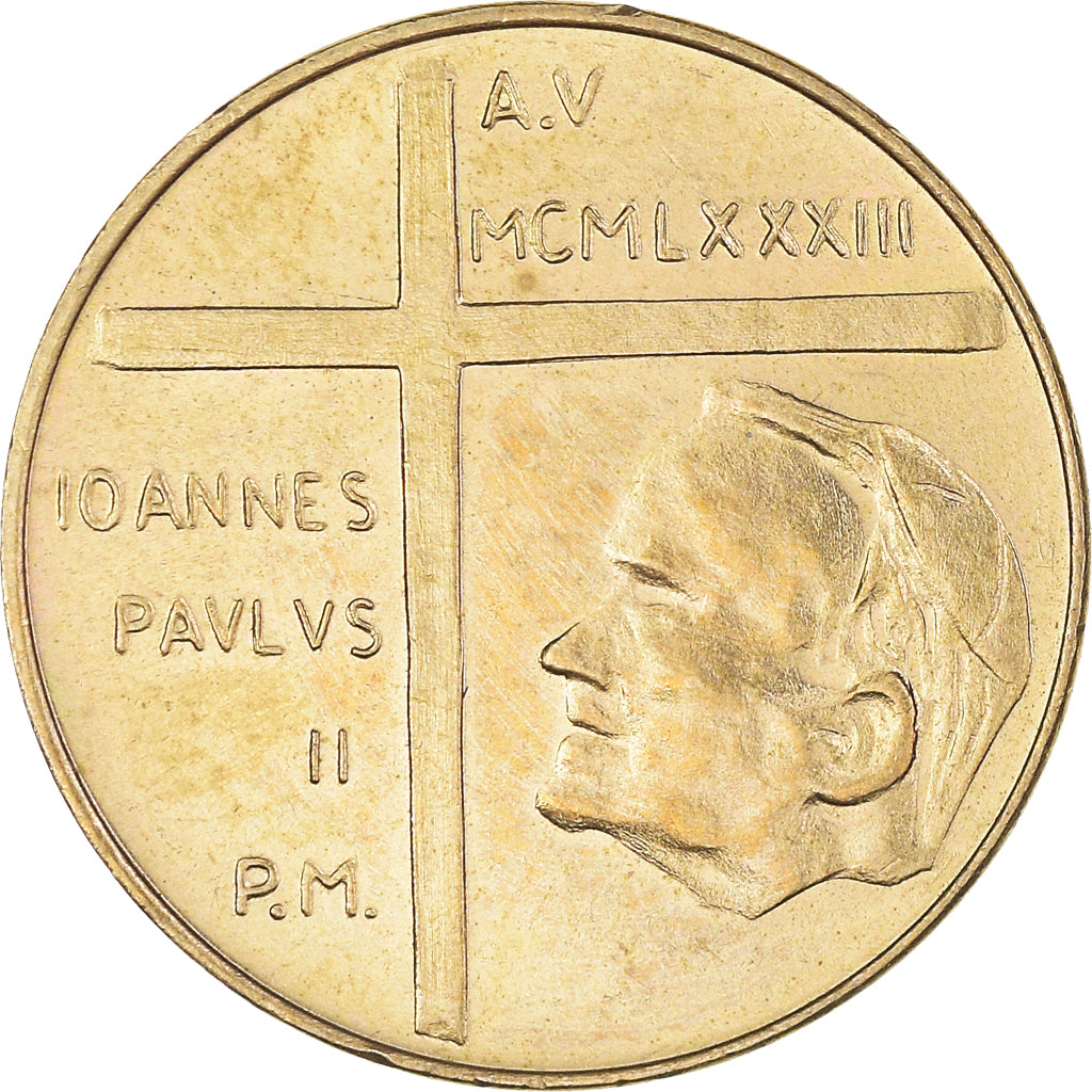 Coin, VATICAN CITY, John Paul II, 20 Lire, 1983, MS(63), Aluminum-Bronze, KM:171