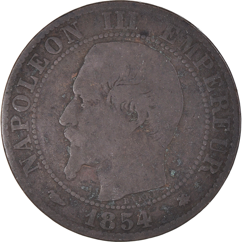 Moneta, Francia, Napoleon III, Napoléon III, 5 Centimes, 1854, Strasbourg, MB