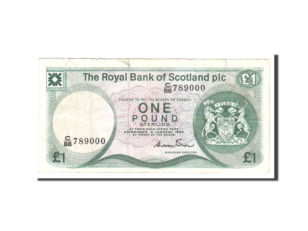 Billete, 1 Pound, 1984, Escocia, KM:341b, 1984-01-04, MBC