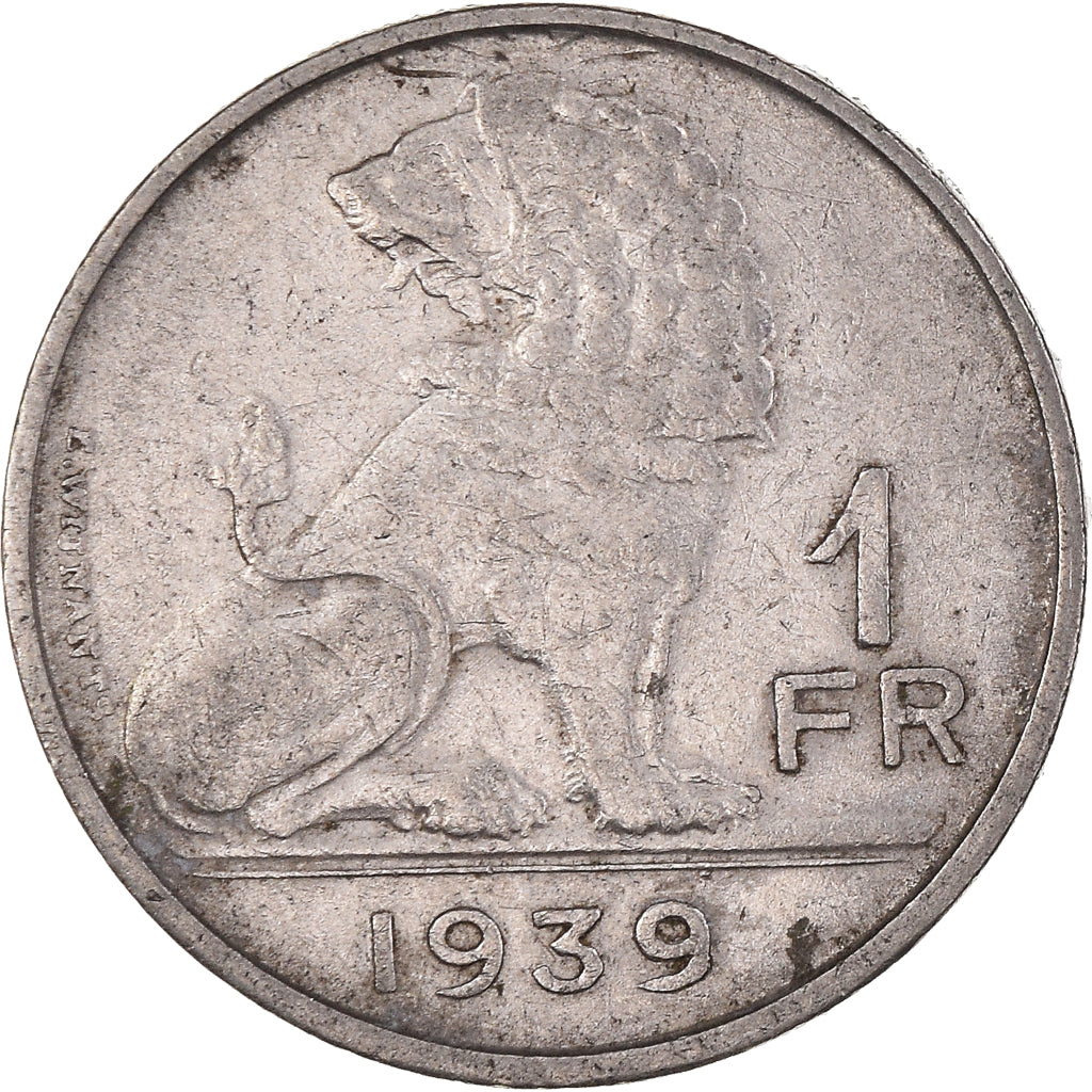 Coin, Belgium, Franc, 1939, Brussels, EF(40-45), Nickel, KM:119