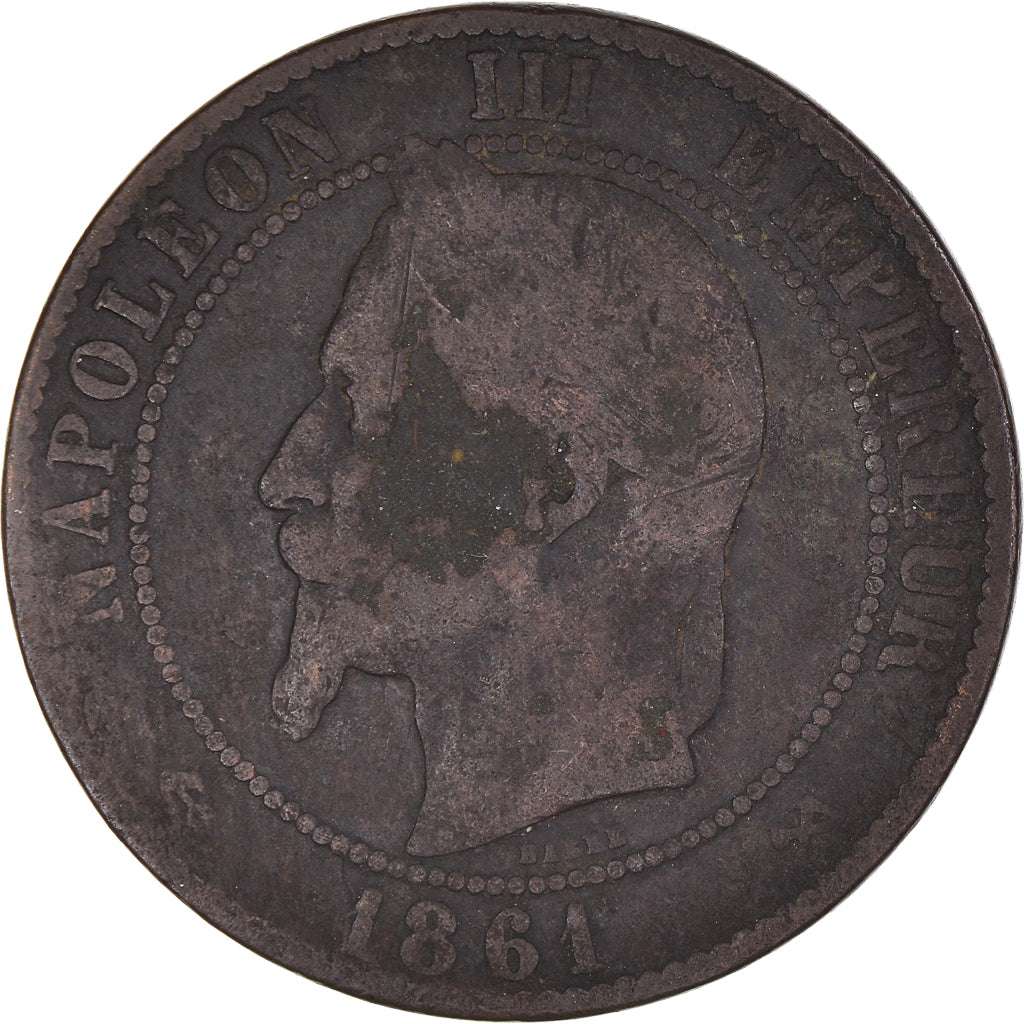 Coin, France, Napoleon III, Napoléon III, 10 Centimes, 1861, Bordeaux