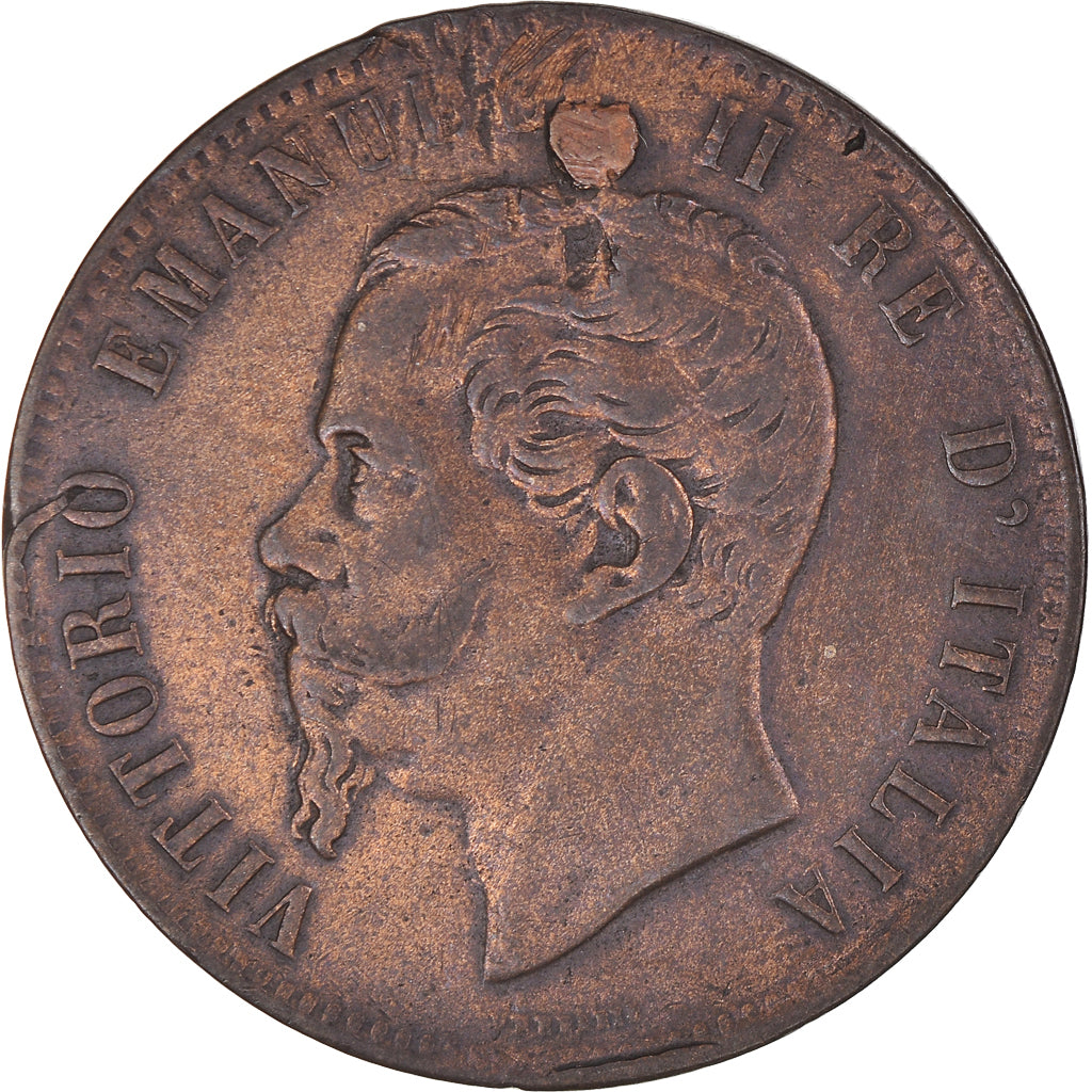 Coin, Italy, Vittorio Emanuele II, 10 Centesimi, 1867, Strasbourg, VF(20-25)
