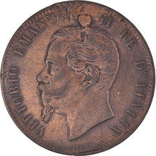Coin, Italy, Vittorio Emanuele II, 10 Centesimi, 1867, Strasbourg, VF(20-25)