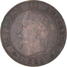 Coin, France, Napoleon III, Centime, 1861, Paris, EF(40-45), Bronze, KM:795.1