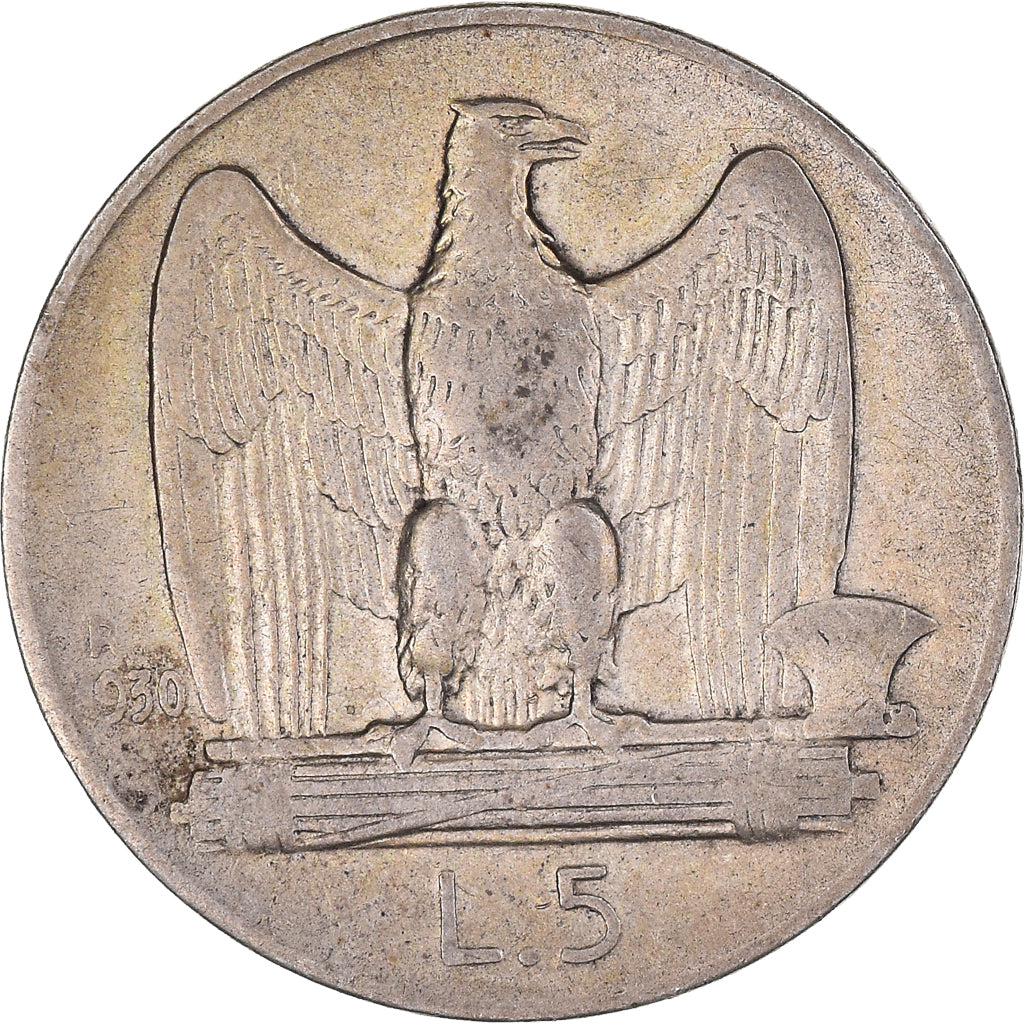 Moneta, Italia, Vittorio Emanuele III, 5 Lire, 1930, Rome, BB, Argento, KM:67.1