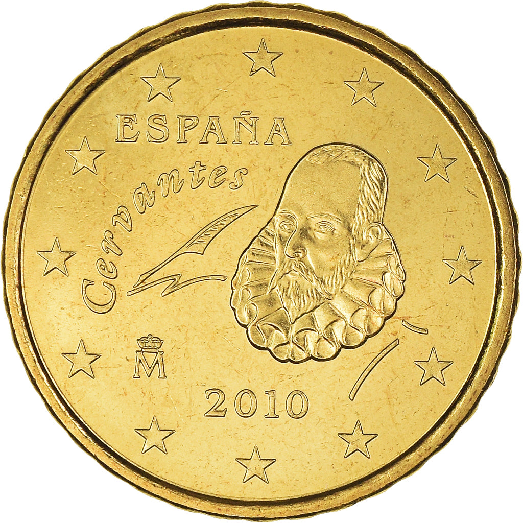 Spanien, 10 Euro Cent, 2010, Madrid, STGL, Messing, KM:1147