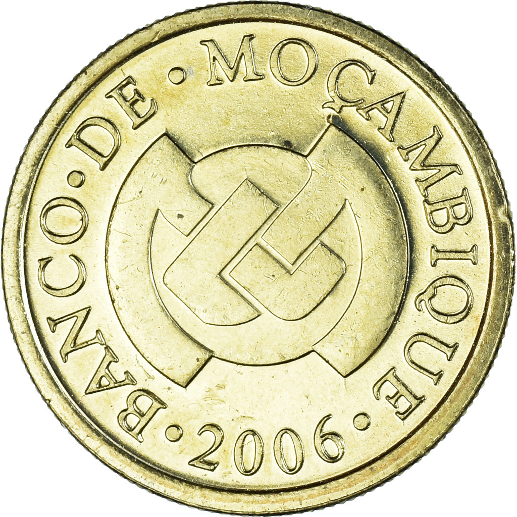 Moeda, Moçambique, 20 Centavos, 2006, MS(63), Aço Cromado a Latão, KM:135