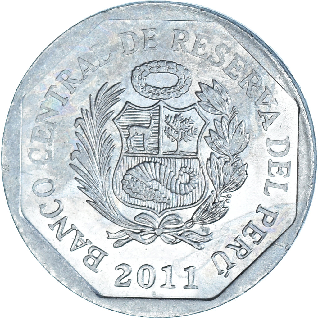 Moneda, Perú, 5 Centimos, 2011, SC, Aluminio, KM:304.4a