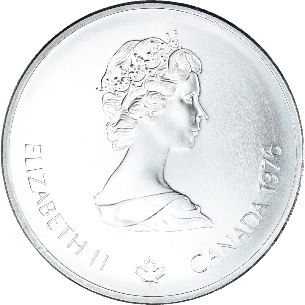 Munten, Canada, Elizabeth II, 1976 Olympics - Football, 10 Dollars, 1976, Royal