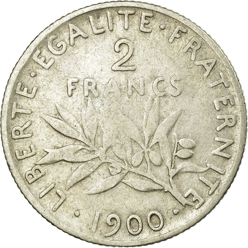 Coin, France, Semeuse, 2 Francs, 1900, Paris, VF(20-25), Silver, Gadoury:532
