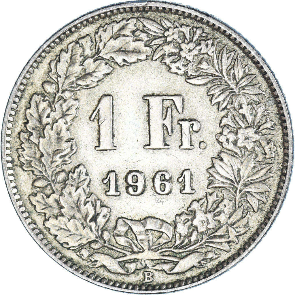 Coin, Switzerland, Franc, 1961, Bern, AU(50-53), Silver, KM:24