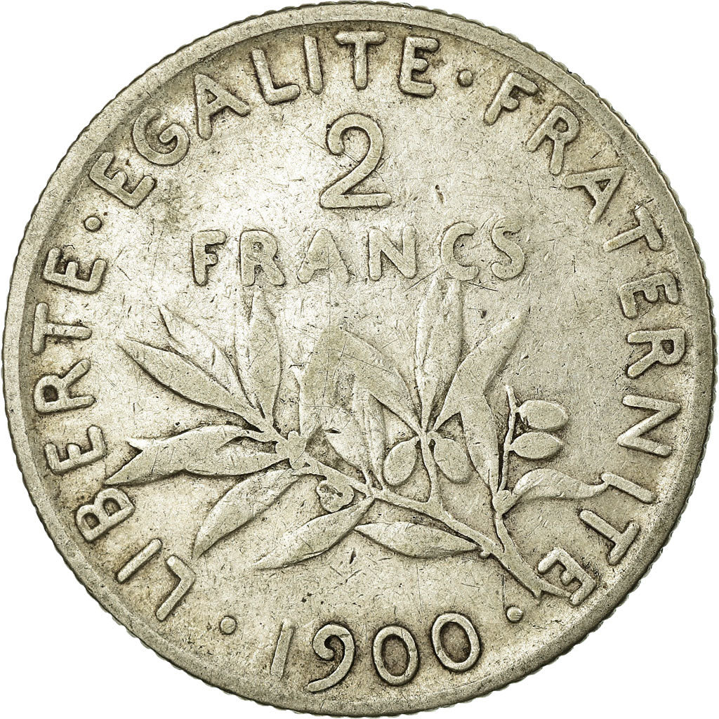 Coin, France, Semeuse, 2 Francs, 1900, Paris, EF(40-45), Silver, Gadoury:532