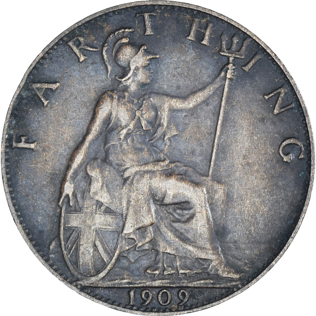 Coin, Great Britain, Edward VII, Farthing, 1909, EF(40-45), Bronze, KM:792