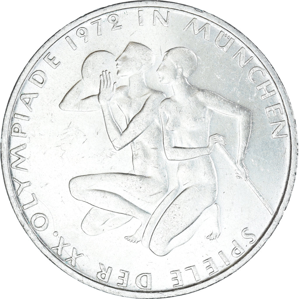 Moneta, GERMANIA - REPUBBLICA FEDERALE, 10 Mark, 1972, Munich, BB+, Argento