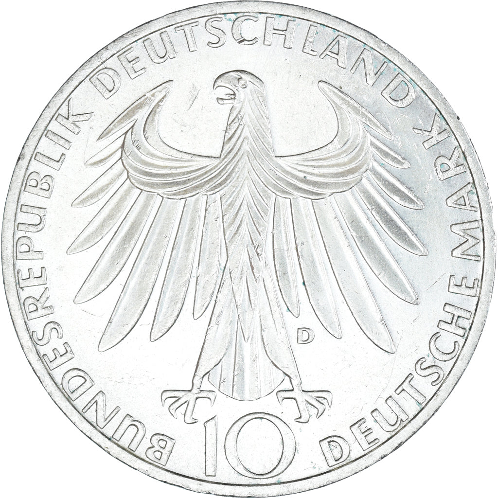 Moneta, GERMANIA - REPUBBLICA FEDERALE, 10 Mark, 1972, Munich, BB+, Argento