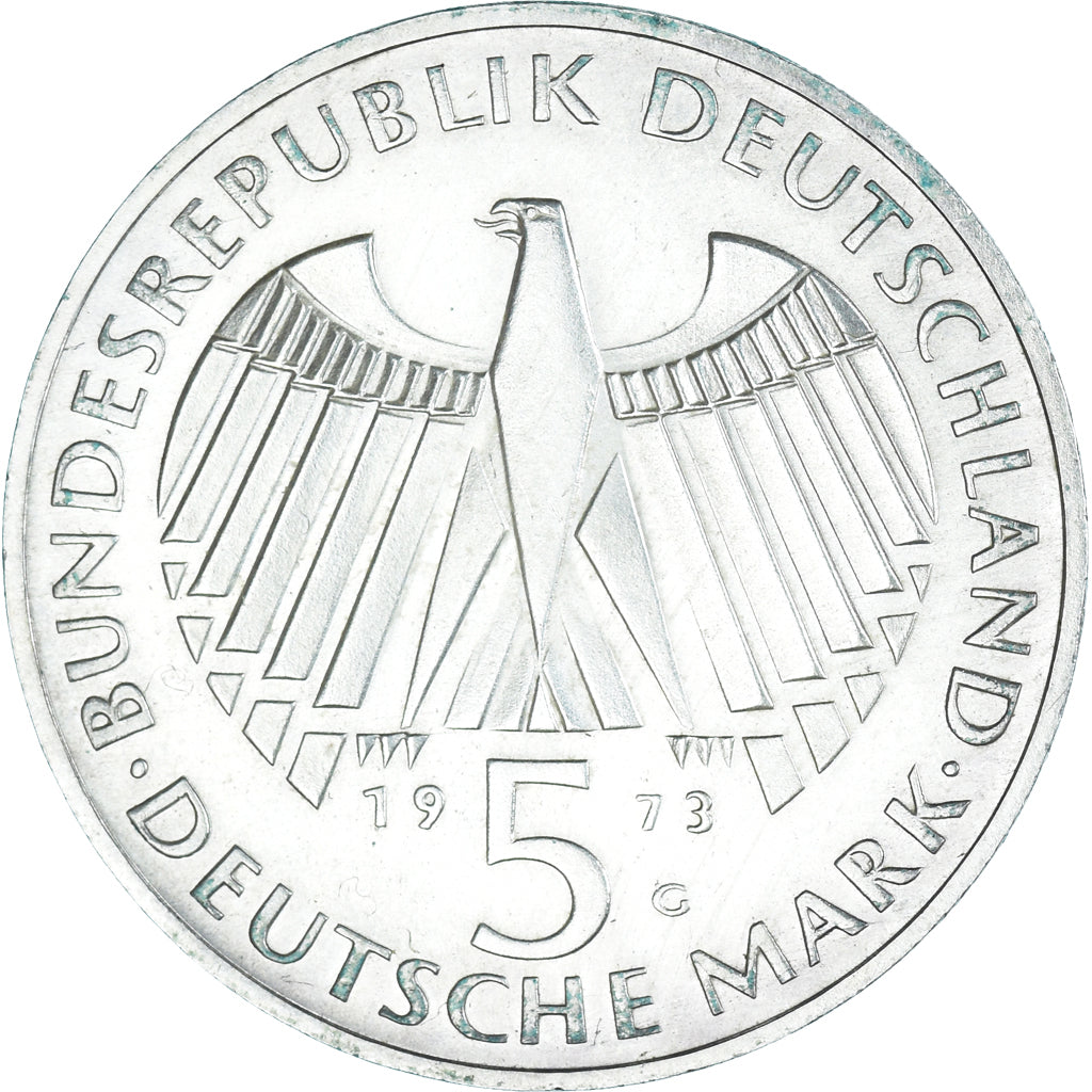 Moneta, GERMANIA - REPUBBLICA FEDERALE, 5 Mark, 1973, Karlsruhe, Germany, SPL