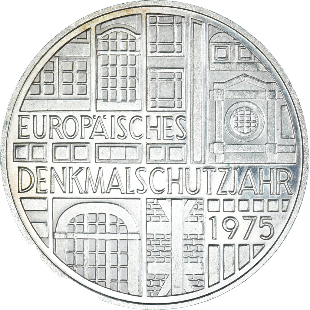 Coin, GERMANY - FEDERAL REPUBLIC, 5 Mark, 1975, Stuttgart, Germany, BE, MS(63)