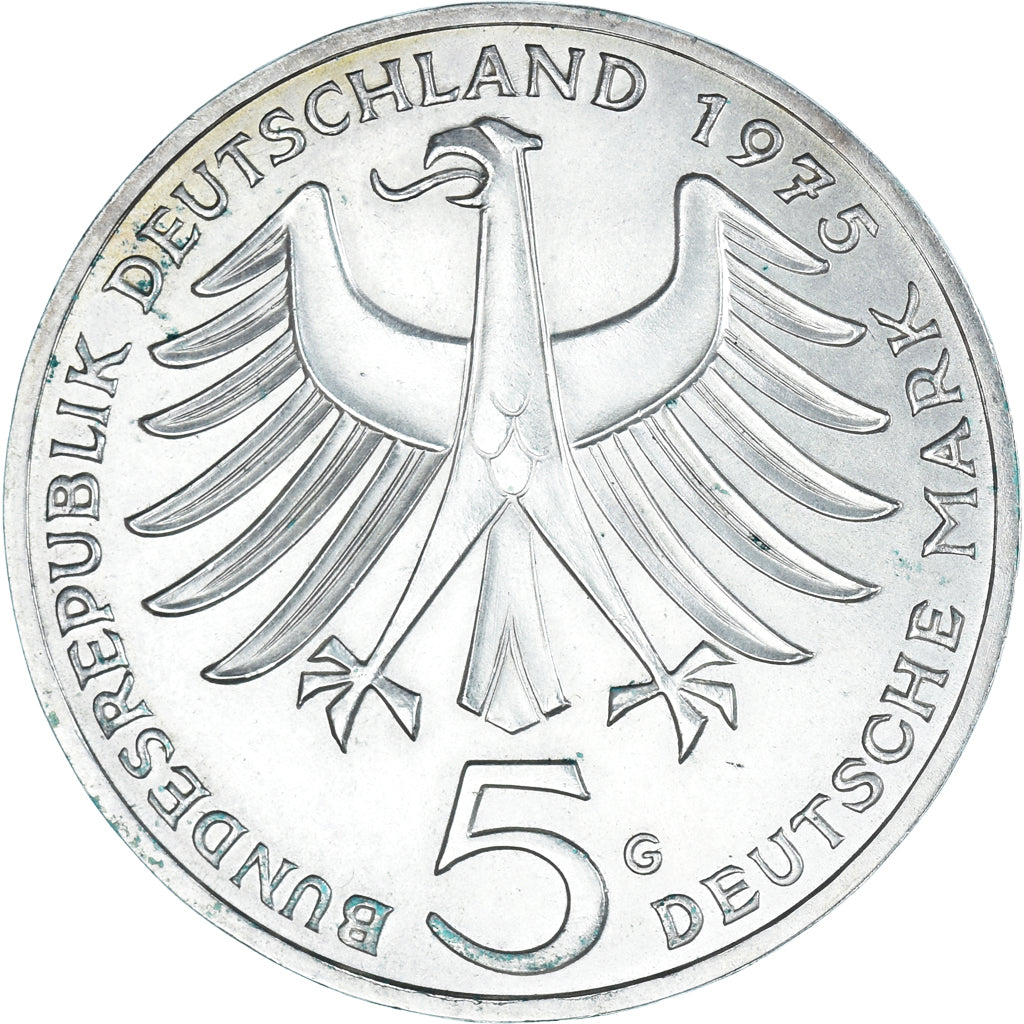 Münze, Bundesrepublik Deutschland, 5 Mark, 1975, Karlsruhe, Germany, UNZ
