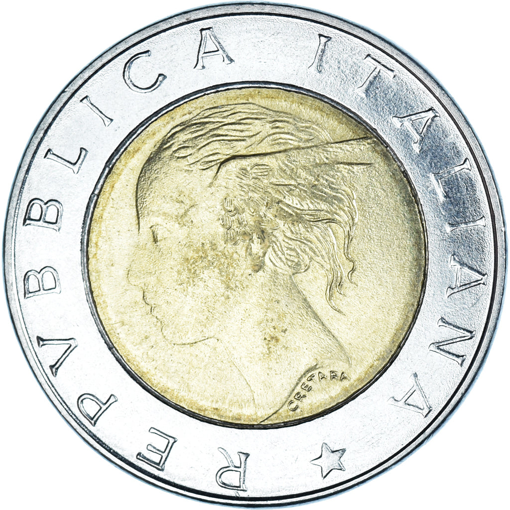 Moneta, Włochy, 500 Lire, 1997, Rome, AU(50-53), Bimetaliczny, KM:187