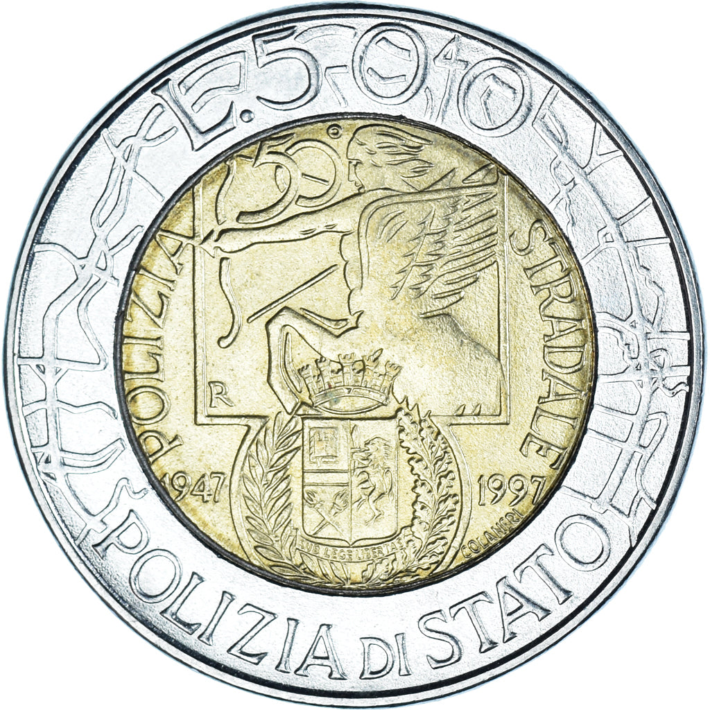 Moneta, Włochy, 500 Lire, 1997, Rome, AU(50-53), Bimetaliczny, KM:187
