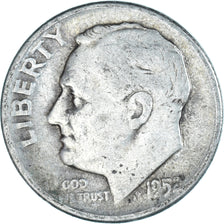 Coin, United States, Roosevelt Dime, Dime, 1952, U.S. Mint, Philadelphia