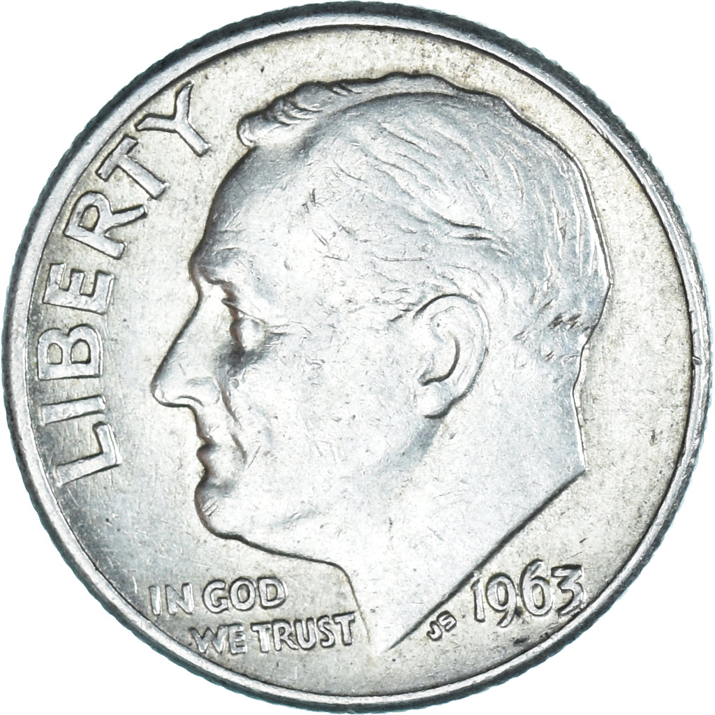 Coin, United States, Roosevelt Dime, Dime, 1963, U.S. Mint, Denver, EF(40-45)