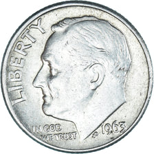 Coin, United States, Roosevelt Dime, Dime, 1963, U.S. Mint, Denver, EF(40-45)