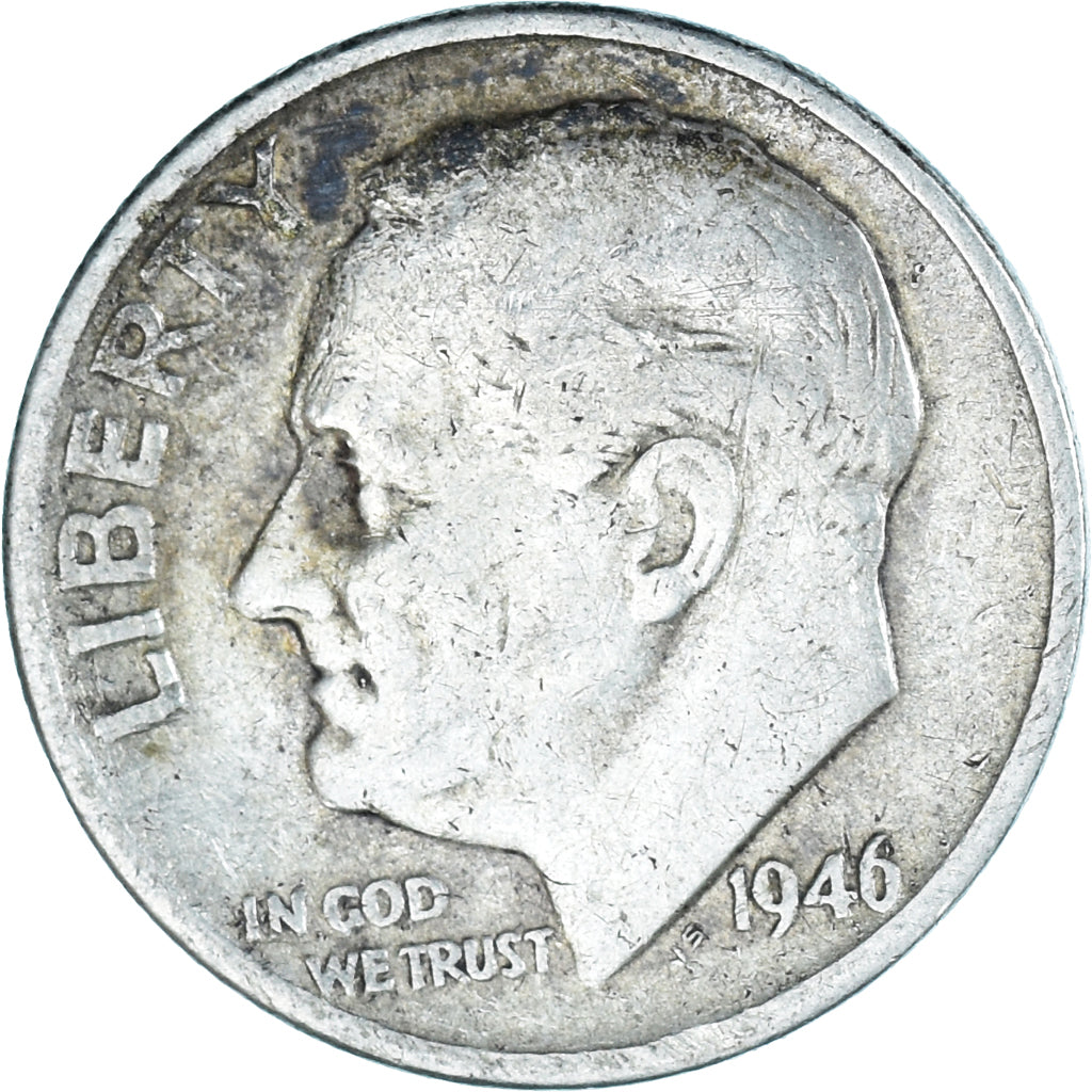 Moneda, Estados Unidos, Roosevelt Dime, Dime, 1946, U.S. Mint, Philadelphia