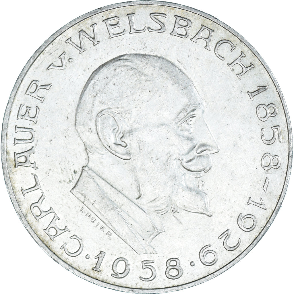 Coin, Austria, 25 Schilling, 1958, AU(50-53), Silver, KM:2884