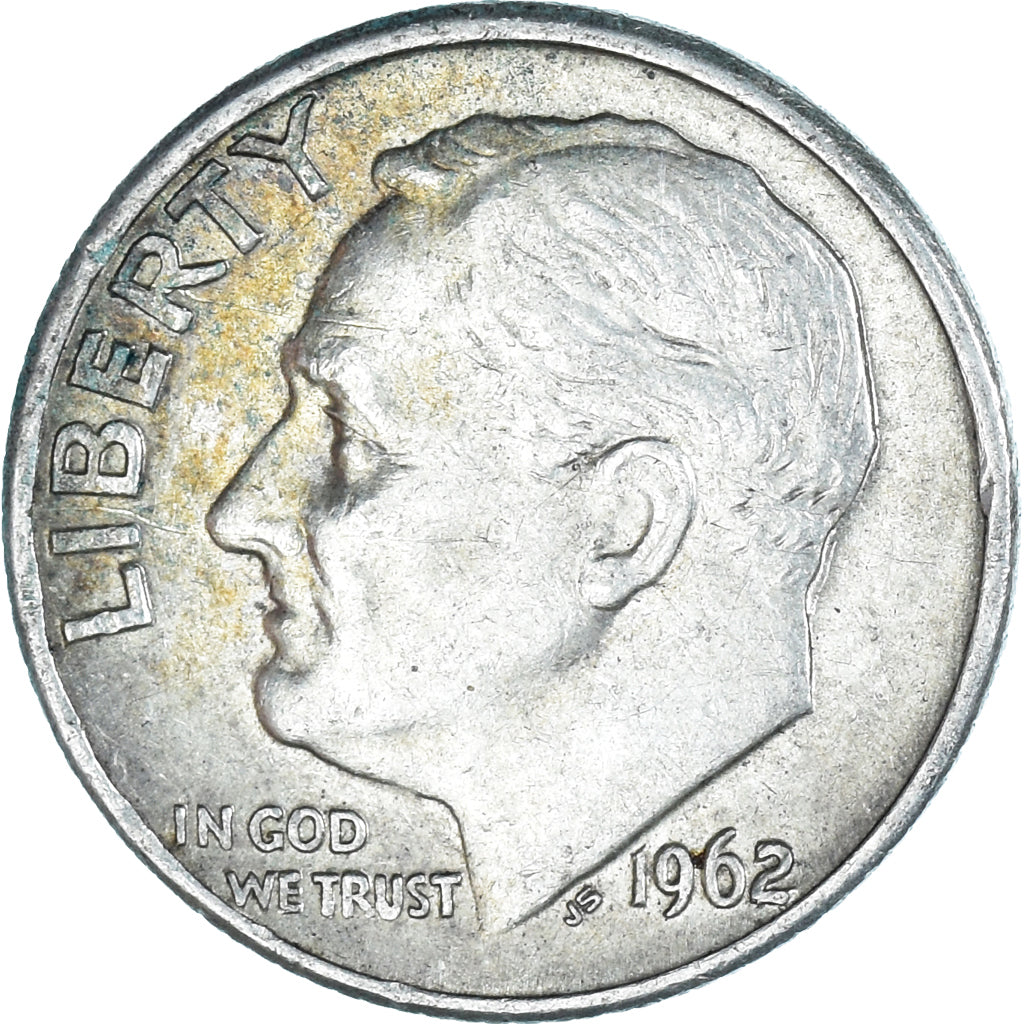 Coin, United States, Roosevelt Dime, Dime, 1962, U.S. Mint, Denver, AU(50-53)
