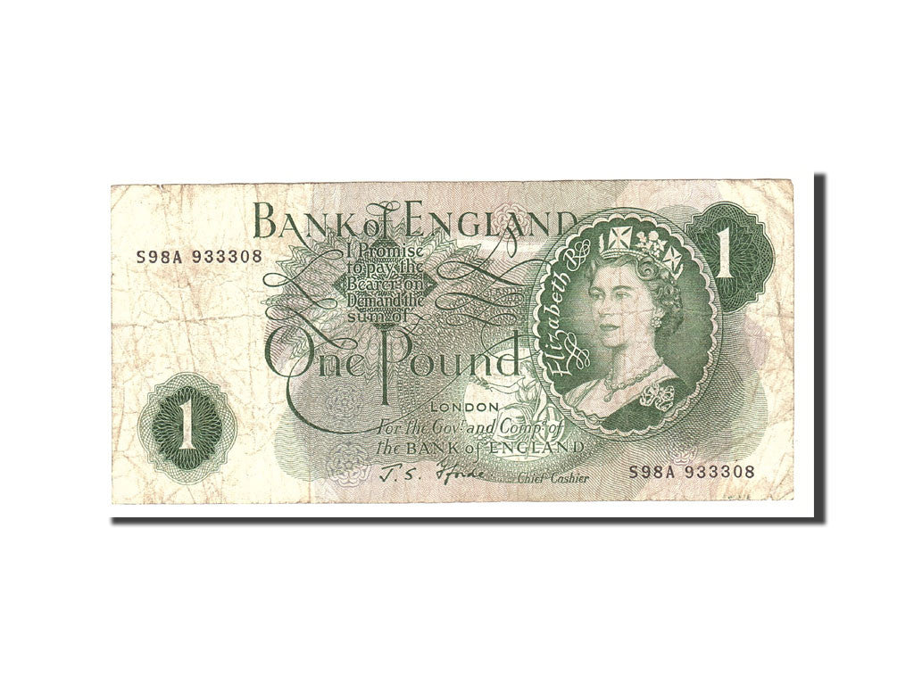 Banknot, Wielka Brytania, 1 Pound, 1966, Undated, KM:374e, VF(20-25)