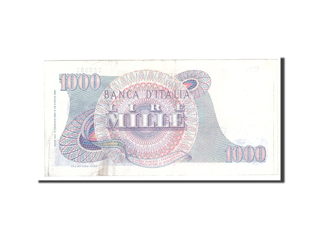 Billete, 1000 Lire, 1964, Italia, KM:96b, 1964-01-14, MBC+